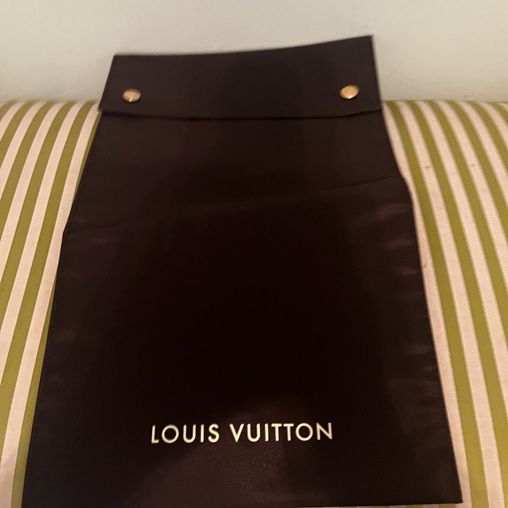 Louis Vuitton Rich Brown Pouch with Gold Accents